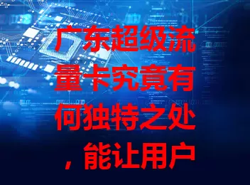 广东超级流量卡究竟有何独特之处，能让用户为之倾心？