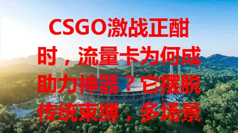CSGO激战正酣时，流量卡为何成助力神器？它摆脱传统束缚，多场景可用，网络稳定，套餐多样，办理使用简便，选时注意网络覆盖和售后，为玩家打开广阔游戏空间