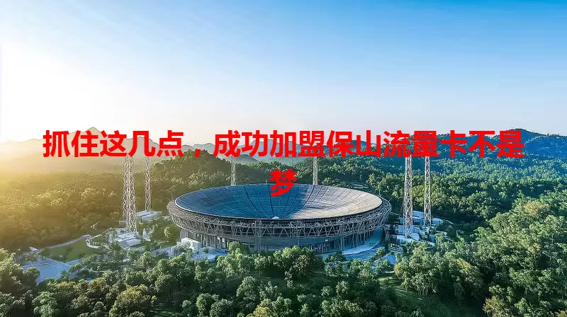 抓住这几点，成功加盟保山流量卡不是梦