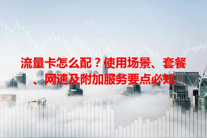 流量卡怎么配？使用场景、套餐、网速及附加服务要点必知