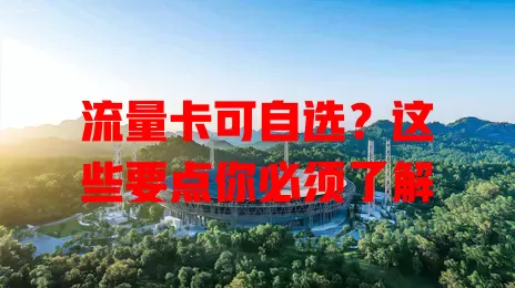 流量卡可自选？这些要点你必须了解