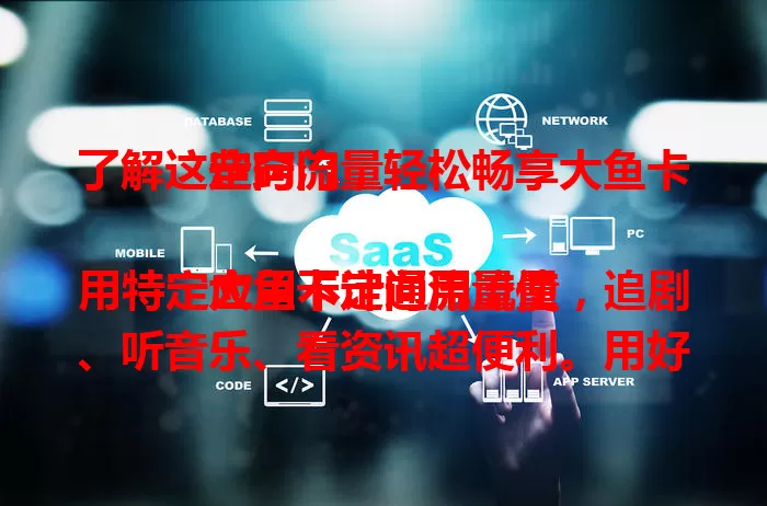 了解这些窍门，轻松畅享大鱼卡定向流量

大鱼卡定向流量使用特定应用不计通用流量，追剧、听音乐、看资讯超便利。用好需注意用支持版本，了解使用规则，熟悉特点方法，就能畅享畅快体验。