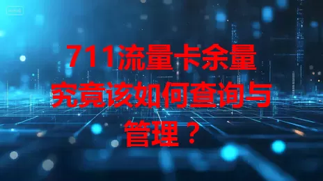 711流量卡余量究竟该如何查询与管理？
