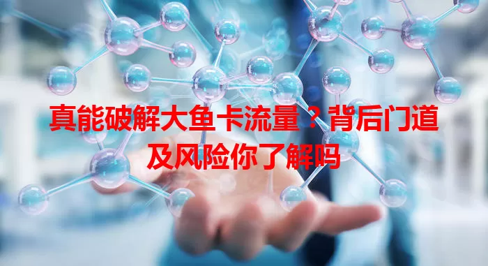 真能破解大鱼卡流量？背后门道及风险你了解吗