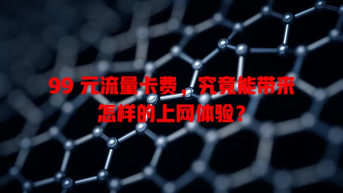99 元流量卡费，究竟能带来怎样的上网体验？