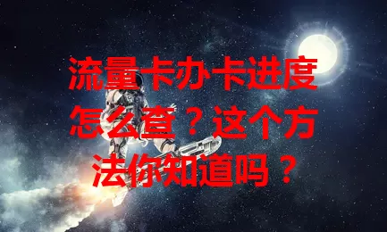 流量卡办卡进度怎么查？这个方法你知道吗？