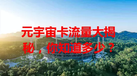 元宇宙卡流量大揭秘，你知道多少？