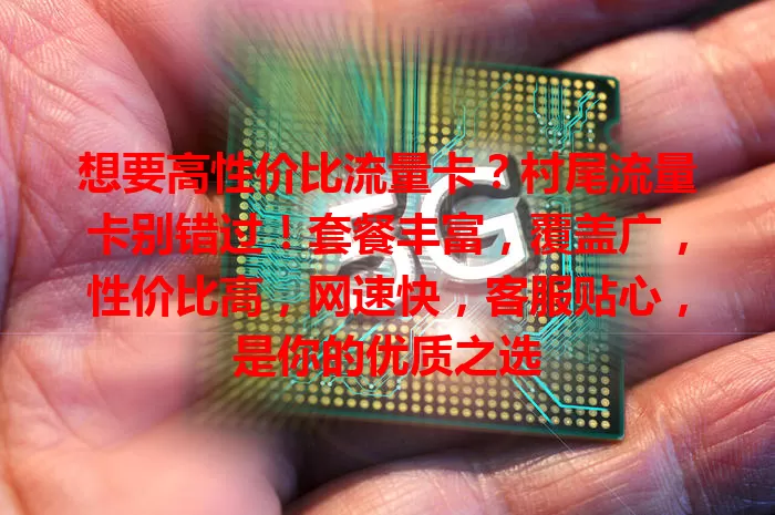 想要高性价比流量卡？村尾流量卡别错过！套餐丰富，覆盖广，性价比高，网速快，客服贴心，是你的优质之选