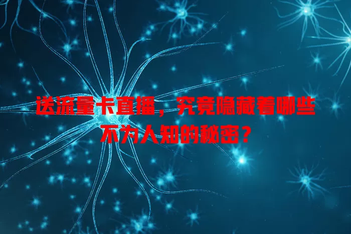 送流量卡直播，究竟隐藏着哪些不为人知的秘密？