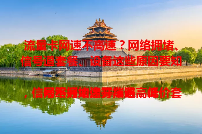 流量卡网速不高速？网络拥堵、信号、套餐、设备这些原因要知道！

网络拥堵像开车遇高峰，信号不好如迷雾挡路，低价套餐有限制，老旧设备不给力，都会让网速打折。别怕，这里还有避开拥堵、检查信号、升级套餐、更新设备等实用解决办法，让你轻松找出流量卡不高速的症结，实现高速上网，畅享网络便利，快来一探究竟吧！