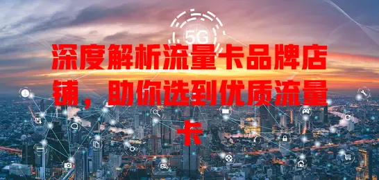 深度解析流量卡品牌店铺，助你选到优质流量卡
