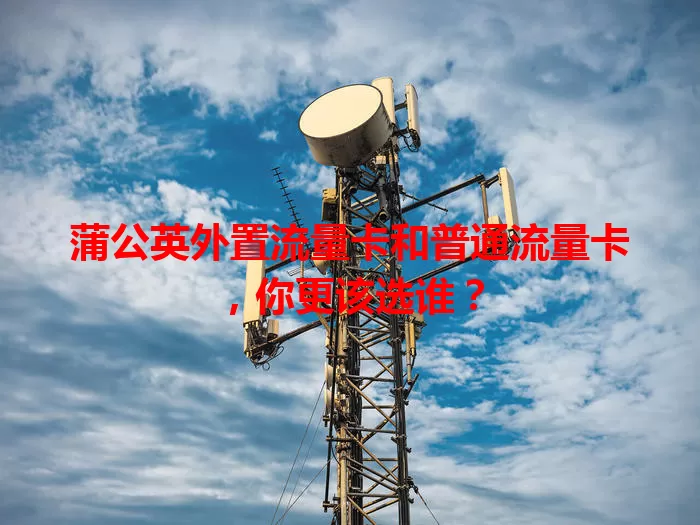 蒲公英外置流量卡和普通流量卡，你更该选谁？
