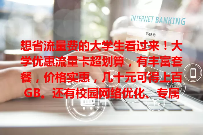 想省流量费的大学生看过来！大学优惠流量卡超划算，有丰富套餐，价格实惠，几十元可得上百GB。还有校园网络优化、专属增值服务，办理简便。按需选卡，畅享精彩网络大学生活