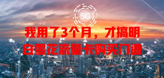 我用了3个月，才搞明白雪花流量卡购买门道