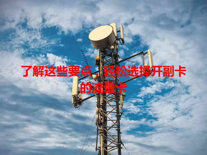了解这些要点，轻松选择开副卡的流量卡