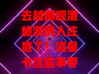 去越南岘港旅游的人注意了！流量卡这些事要知道