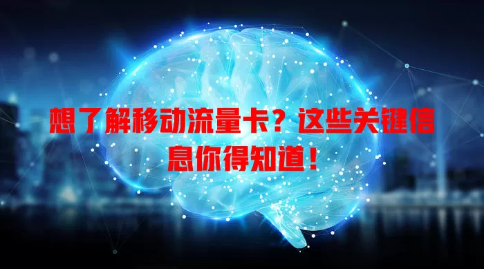 想了解移动流量卡？这些关键信息你得知道！