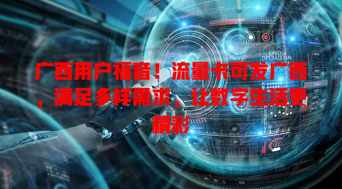 广西用户福音！流量卡可发广西，满足多样需求，让数字生活更精彩