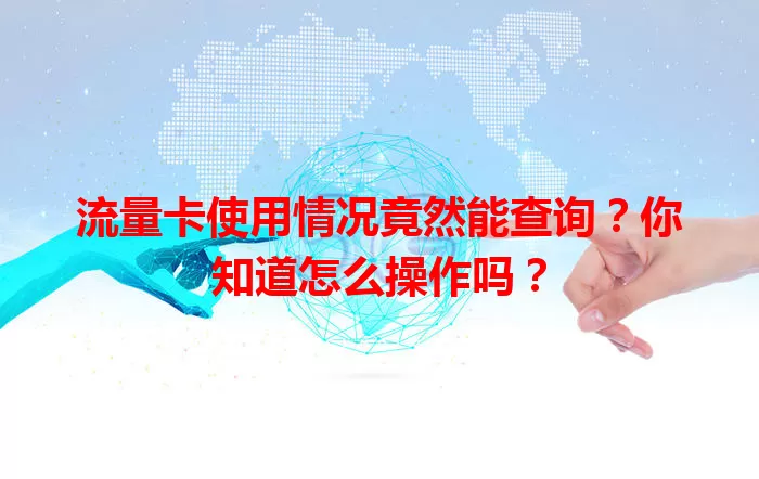 流量卡使用情况竟然能查询？你知道怎么操作吗？