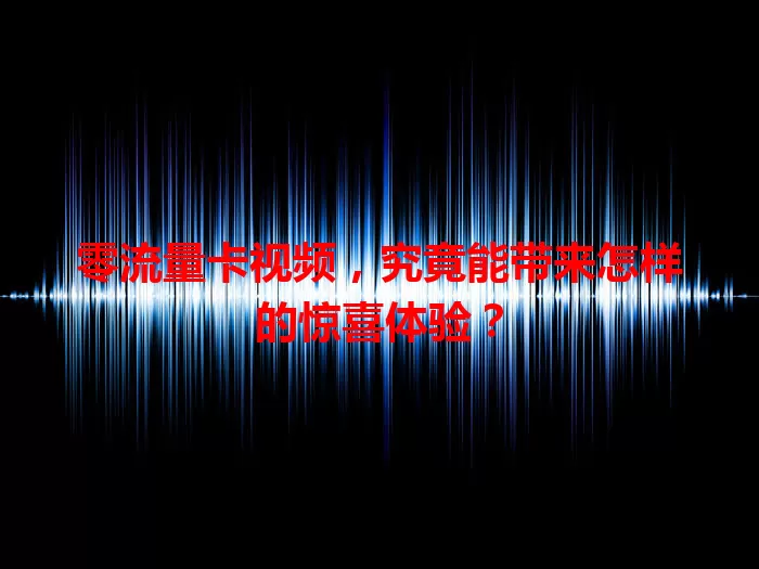 零流量卡视频，究竟能带来怎样的惊喜体验？
