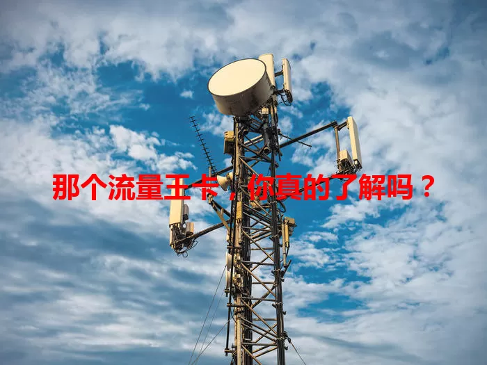 那个流量王卡，你真的了解吗？