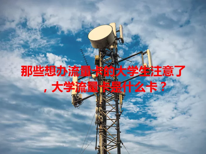 那些想办流量卡的大学生注意了，大学流量卡是什么卡？