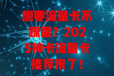 想要流量卡不踩雷？2025神卡流量卡推荐来了！