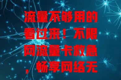 流量不够用的看过来！不限网流量卡救急，畅享网络无束缚