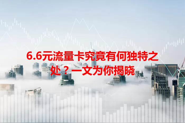 6.6元流量卡究竟有何独特之处？一文为你揭晓