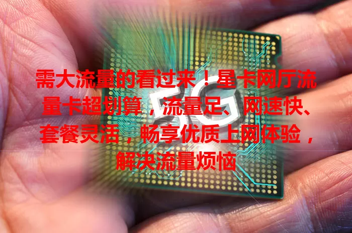 需大流量的看过来！星卡网厅流量卡超划算，流量足、网速快、套餐灵活，畅享优质上网体验，解决流量烦恼