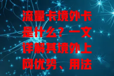 流量卡境外卡是什么？一文详解其境外上网优势、用法及选卡注意事项