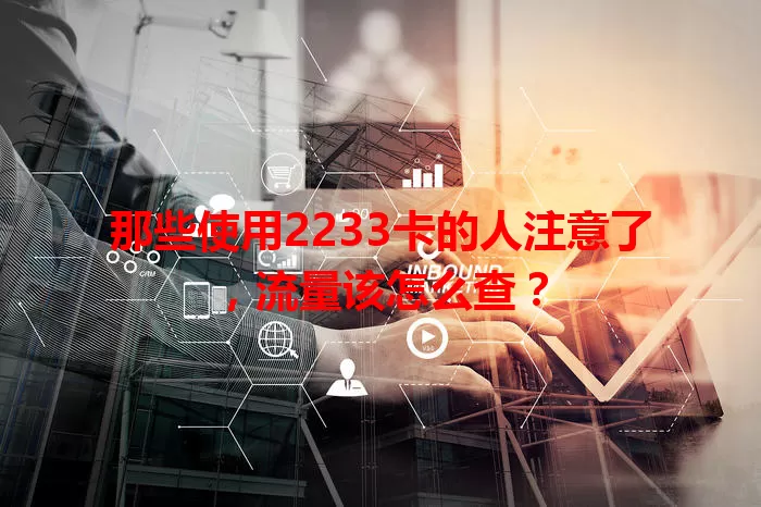 那些使用2233卡的人注意了，流量该怎么查？