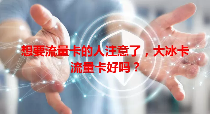 想要流量卡的人注意了，大冰卡流量卡好吗？