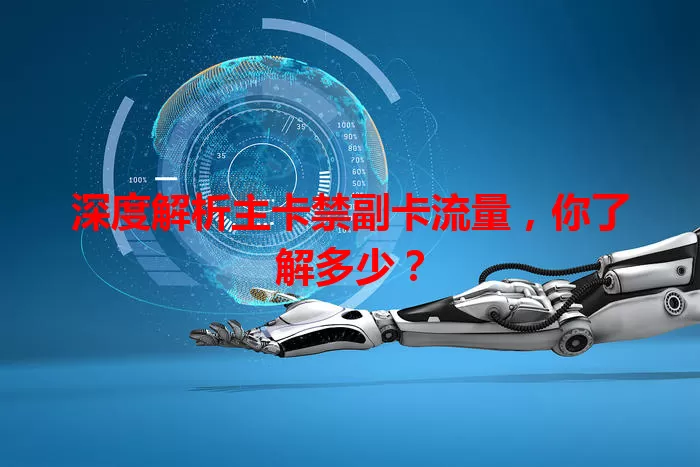 深度解析主卡禁副卡流量，你了解多少？