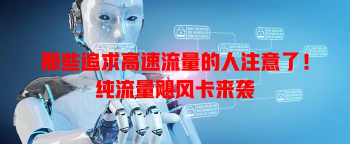 那些追求高速流量的人注意了！纯流量飓风卡来袭