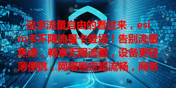 追求流量自由的看过来，esim卡不限流量卡登场！告别流量焦虑，畅享无限流量，设备更轻薄便携，网络稳定超流畅，商务、娱乐皆无忧，尽享数字化精彩