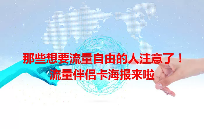 那些想要流量自由的人注意了！流量伴侣卡海报来啦