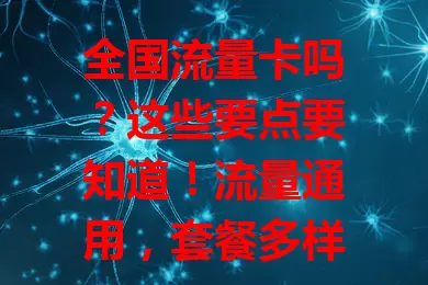 全国流量卡吗？这些要点要知道！流量通用，套餐多样，费用合理，但选卡时要留意有效期、额外费用、合约期及网络覆盖，综合考量才能选到适合的卡，上网无忧。