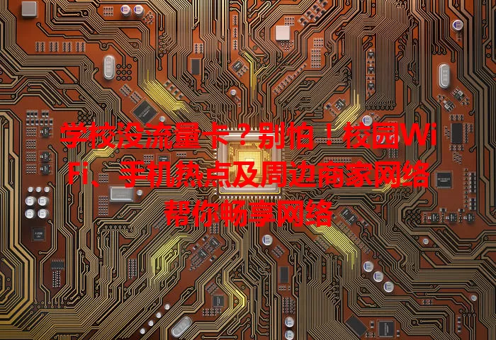 学校没流量卡？别怕！校园WiFi、手机热点及周边商家网络帮你畅享网络