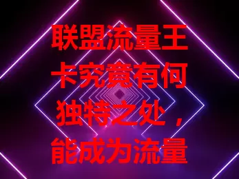 联盟流量王卡究竟有何独特之处，能成为流量新宠？