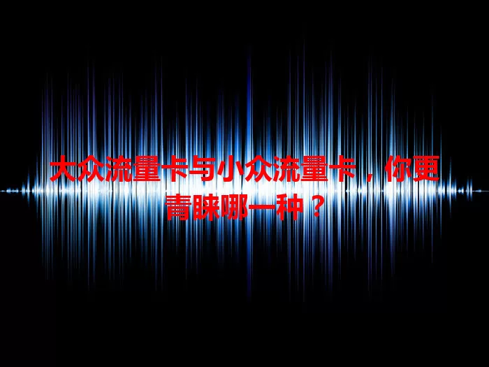 大众流量卡与小众流量卡，你更青睐哪一种？