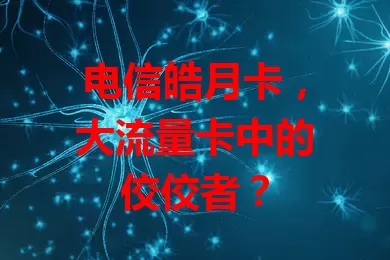 电信皓月卡，大流量卡中的佼佼者？