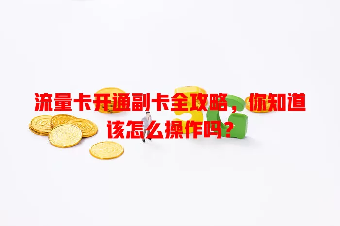 流量卡开通副卡全攻略，你知道该怎么操作吗？