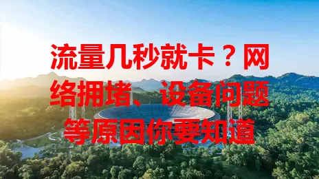 流量几秒就卡？网络拥堵、设备问题等原因你要知道
