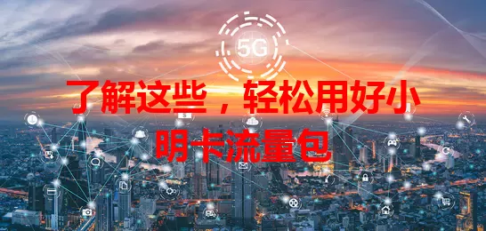 了解这些，轻松用好小明卡流量包