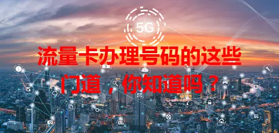 流量卡办理号码的这些门道，你知道吗？