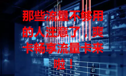 那些流量不够用的人注意了，爽卡畅享流量卡来啦！