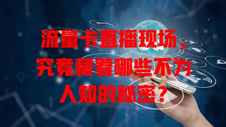 流量卡直播现场，究竟藏着哪些不为人知的秘密？