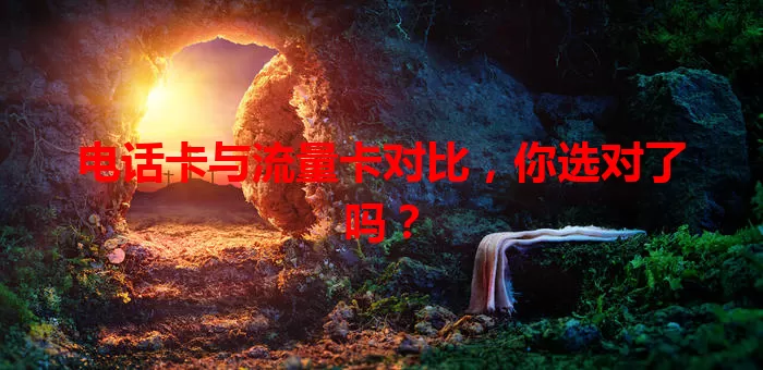 电话卡与流量卡对比，你选对了吗？