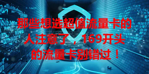 那些想选超值流量卡的人注意了，169开头的流量卡别错过！